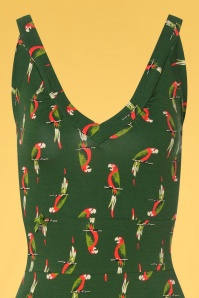 Blutsgeschwister - Palo Santos Linerobe-Kleid in Parrot Parody Green 4