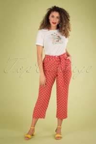 King Louie - 40s Ava Pablo Straight Pants in Apple Pink