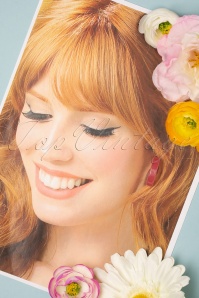 Splendette - TopVintage Exclusive ~ Rose Fakelite Carved Hoop Earrings Années 50 en Rose 2