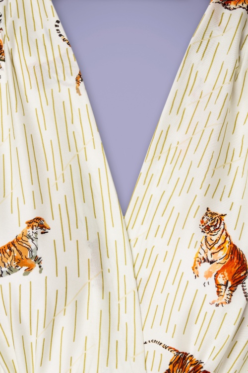 Palava - Rita Tiger Swing Kleid in Elfenbein 3