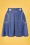 Unique Vintage - 60s Smak Parlour Chambray Sitting Pretty Skirt in Denim Blue 2