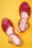 Miss L-Fire - Isla Low Heel Sandals Années 60 en Rouge 2