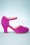 Miss L-Fire - 40s Amber Mary Jane Pumps in Magenta 4