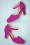 Miss L-Fire - Amber Mary Jane Pumps Années 40 en Magenta 2