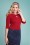 Collectif Clothing - 50s Charlene Plain Cardigan in Red 2
