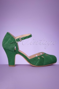 Miss L-Fire - 40s Lucie Cut Out Pumps in Kelly Green 4