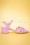 Miss L-Fire - 60s Isla Low Heel Sandals in Lilac 4