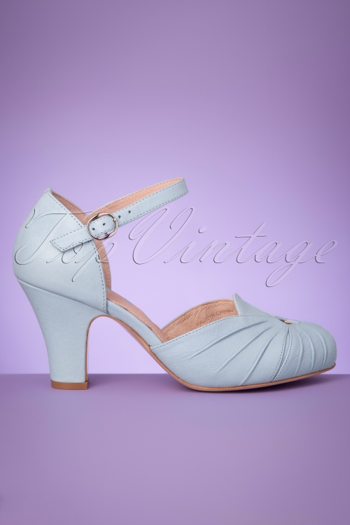 Miss L-Fire - Amber Mary Jane pumps in lichtblauw 4