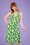 LaLamour - Flared Daisy Dress Années 70 en Vert