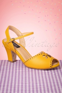 Lola Ramona ♥ Topvintage - Ava Bellezza Classica sandalettes in zonnig geel