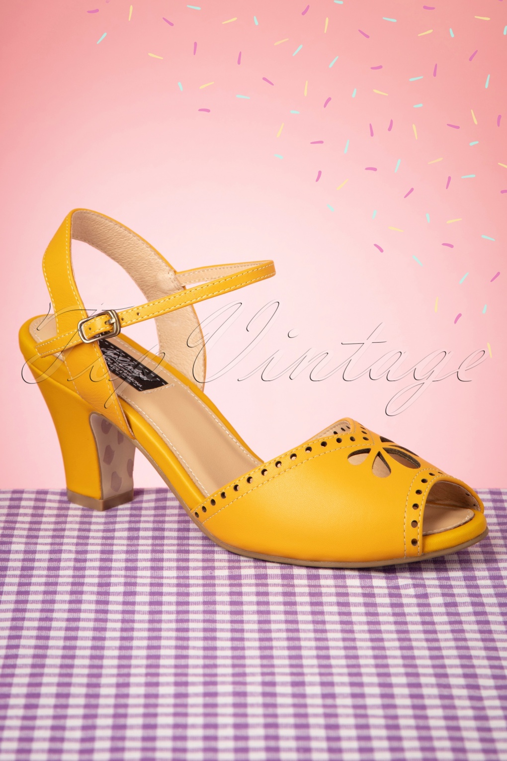 lokal vulgaritet Kortfattet 50s Ava Bellezza Classica Sandalettes in Sunny Yellow
