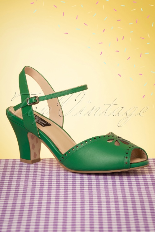 Lola Ramona ♥ Topvintage - 50s Ava Bellezza Classica Sandalettes in Green 2