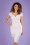 Zoe Vine - Sadie Pencil Dress Années 50 en Blanc