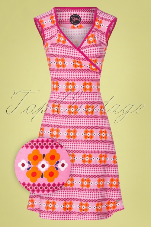 Tante Betsy - 60s Summer Scandi Cross Dress in Pink