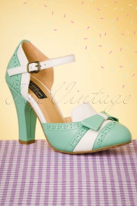 Lola Ramona ♥ Topvintage - 50s June Gelato Pumps in Off White and Mint 2