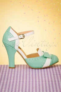Lola Ramona ♥ Topvintage - 50s June Gelato Pumps in Off White and Mint 4