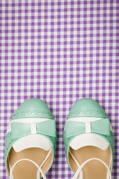 Lola Ramona ♥ Topvintage - 50s June Gelato Pumps in Off White and Mint 3