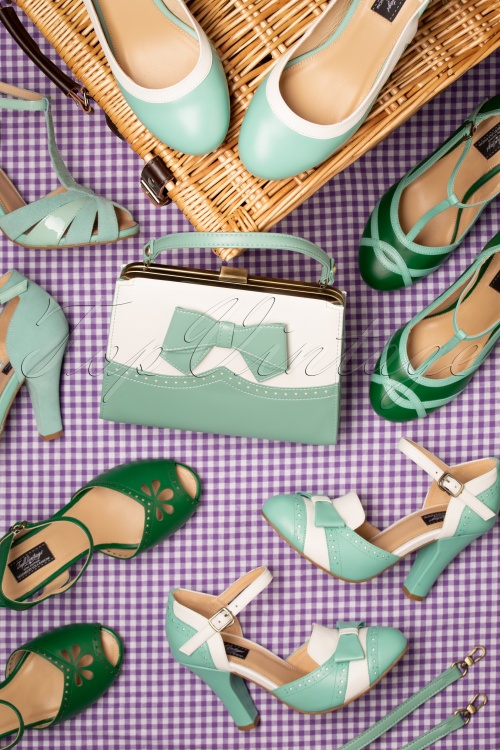Lola Ramona ♥ Topvintage - 50s June Gelato Pumps in Off White and Mint 6