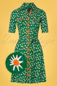 Vintage Chic for Topvintage - Robe longue fleurie Rinda en rose