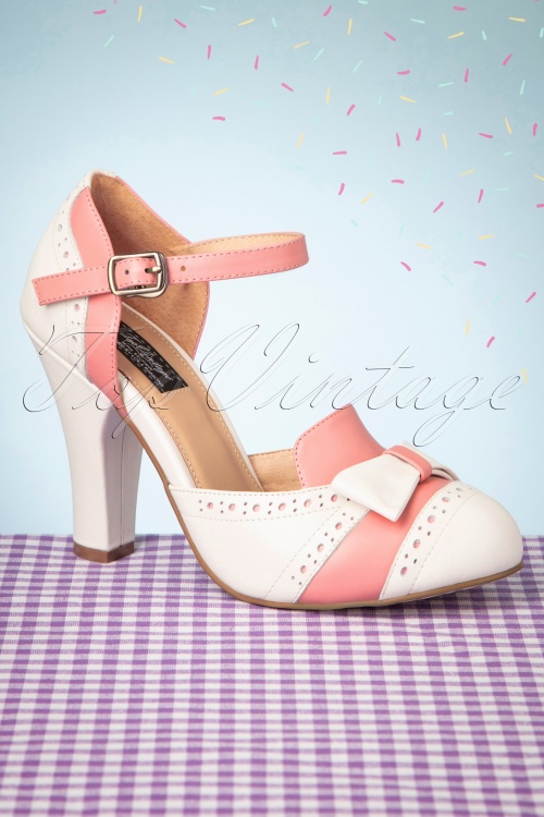 Lola Ramona ♥ Topvintage - 50s June Gelato Pumps in Off White and Pink