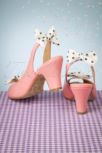 Lola Ramona ♥ Topvintage - 50s Ava Carina Bow Sandalettes in Pink 5