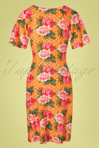 Tante Betsy - 60s Lila Savon Rose Dress in Orange 4