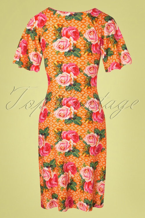 Tante Betsy - Lila Savon Rose Dress Années 60 en Orange 4