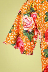 Tante Betsy - 60s Lila Savon Rose Dress in Orange 7