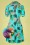 Tante Betsy - Polly Pocket Botanical Bird Dress Années 60 en Turquoise