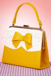 Lola Ramona ♥ Topvintage - 50s Inez Classica Bag in Yellow and White 3