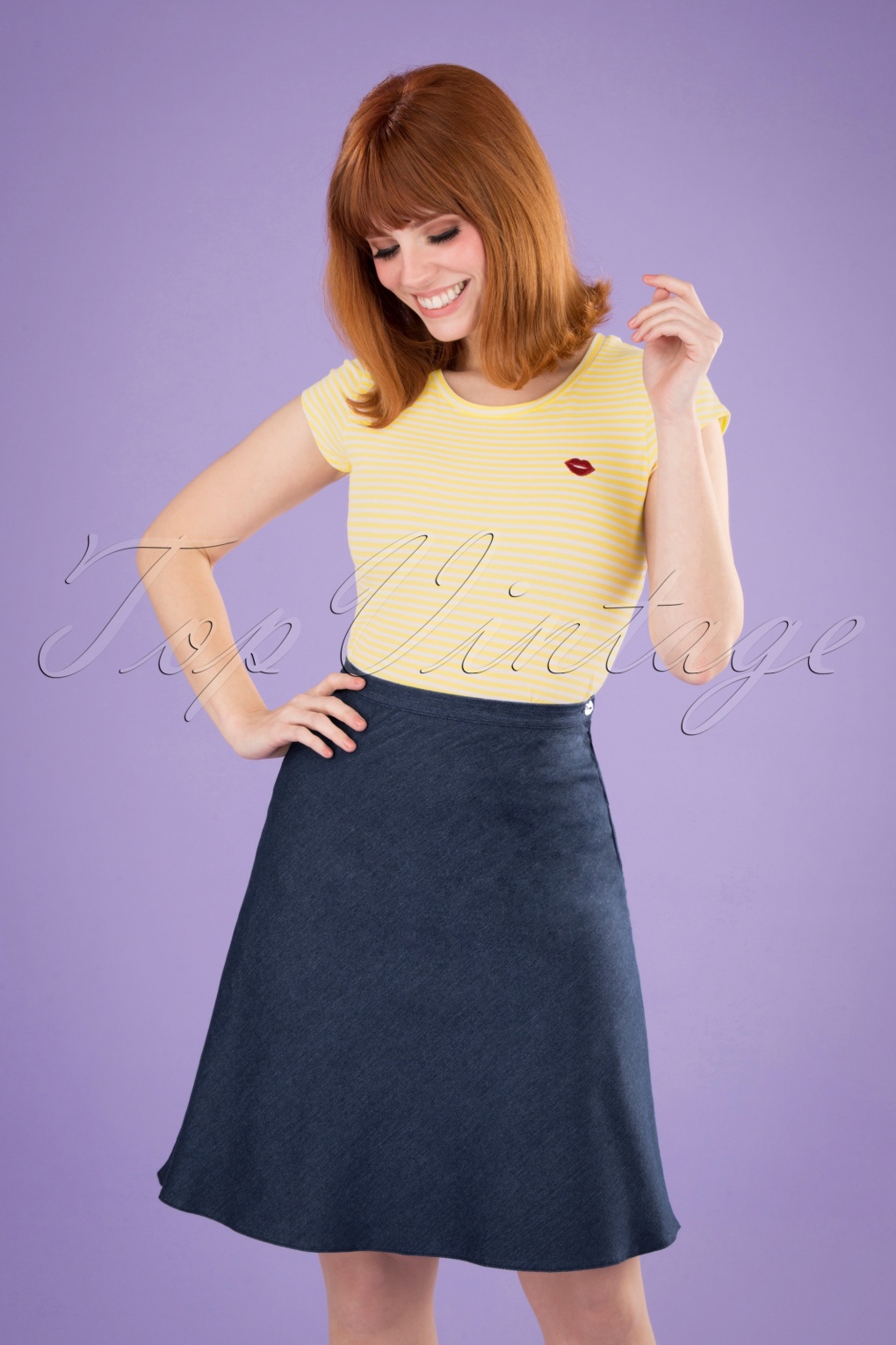 60s denim skirt