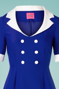Glamour Bunny - 50s Janice Pencil Dress in Royal Blue 4
