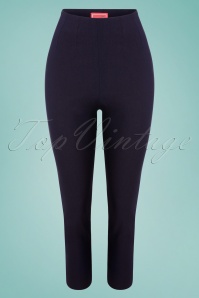 Glamour Bunny - 50s Donna Capri Trousers in Navy