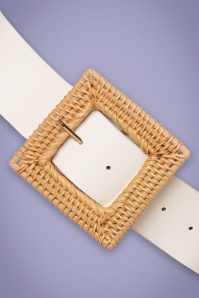 Collectif Clothing - Summer rotan riem in wit 2