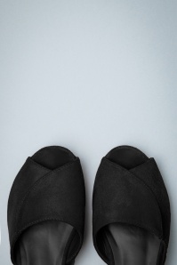 Lulu Hun - Simona sandalen met sleehak in zwart 3