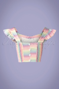 Vixen - Unreal Redheads Collaboration ~ Gingham Crop Top in Multi 3