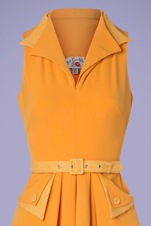 Miss Candyfloss - 50s Annie Mae Swing Dress in Yellow 3