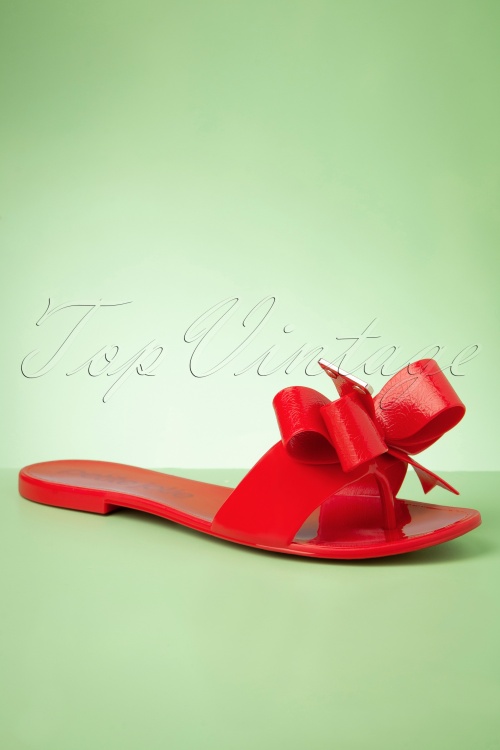 Petite Jolie - Lala Bow slippers in Clover Club rood 2
