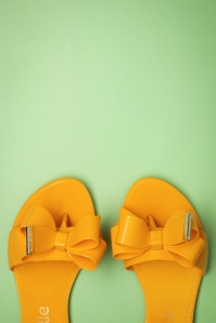 Petite Jolie - Lala Bow slippers in geel 3