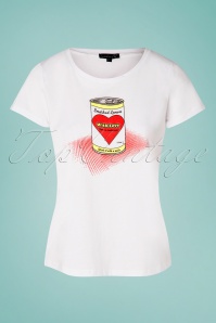 Smashed Lemon - Can With Love T-Shirt Années 50 en Blanc