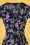 Smashed Lemon - 60s Arya Floral Dress in Navy and White 3