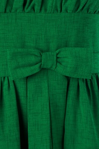 Vixen - 50s Gracie Bow Swing Dress in Green 4