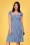 Collectif Clothing - Giulietta Mini Gingham Swing-Kleid in Blau 2