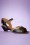 La Veintinueve - 60s Janet Leather Low Heel Sandals in Black and Beige 2
