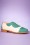 La Veintinueve - Mika Oxford schoenen in turkoois en crème 3