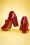 La Veintinueve - Pamela Duotone Leather T-Strap Pumps Années 60 en Rouge 4
