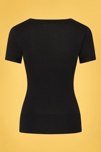 Bright and Beautiful - 60s Sydney Plain Jumper in Black 3