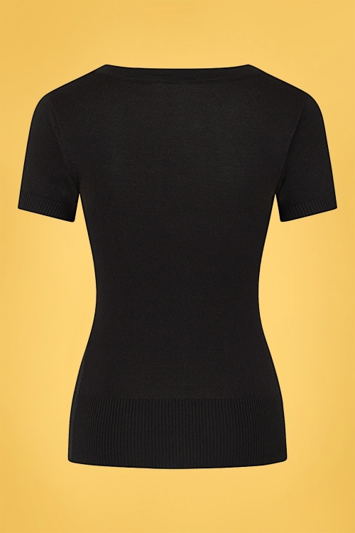 Bright and Beautiful - 60s Sydney Plain Jumper in Black 3