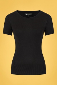 Bright and Beautiful - 60s Sydney Plain Jumper in Black