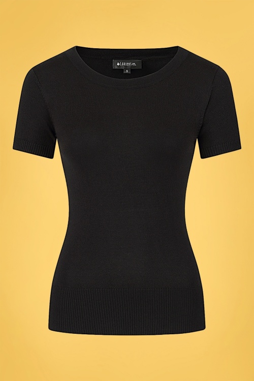 Bright and Beautiful - 60s Sydney Plain Jumper in Black